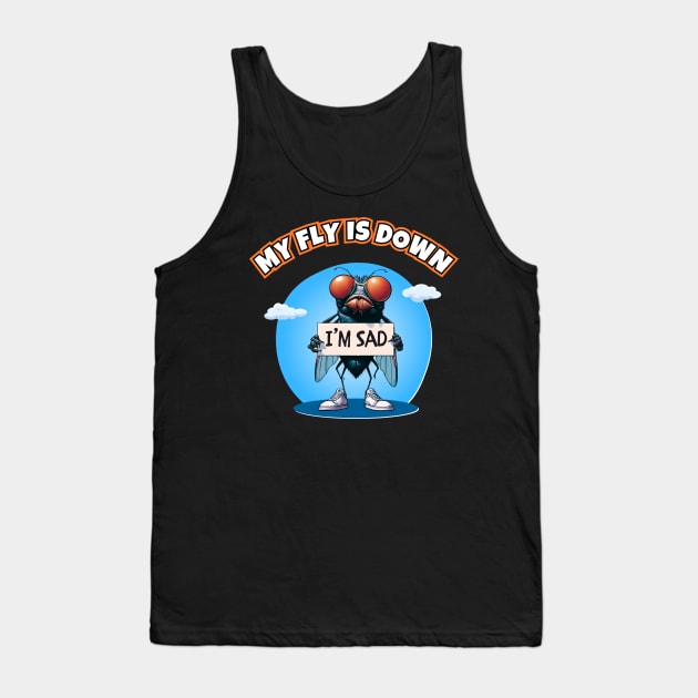 My Fly Is Down Tank Top by Kenny The Bartender's Tee Emporium